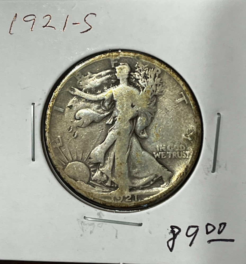 1921-S 50c Walking Liberty Silver Half Dollar