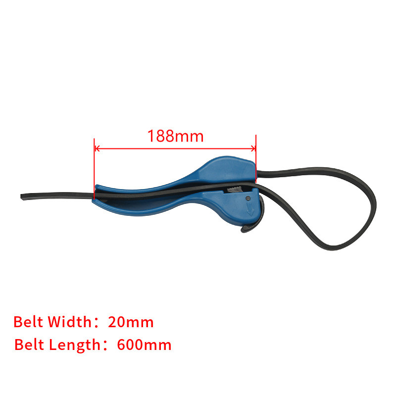 8 Inch Adjustable Rubber Strap Wrench Oil Filter Wrench Locking Tool Universal