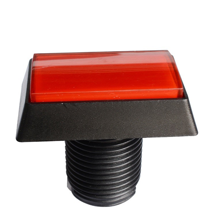 Red Arcade Square Rectangle Buttons LED Push Illumilated With Microswitch aa