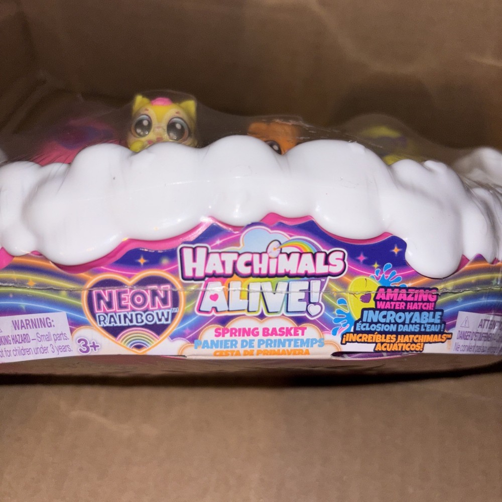 Hatchimals Alive, Neon Rainbow Spring Basket Toy NEW