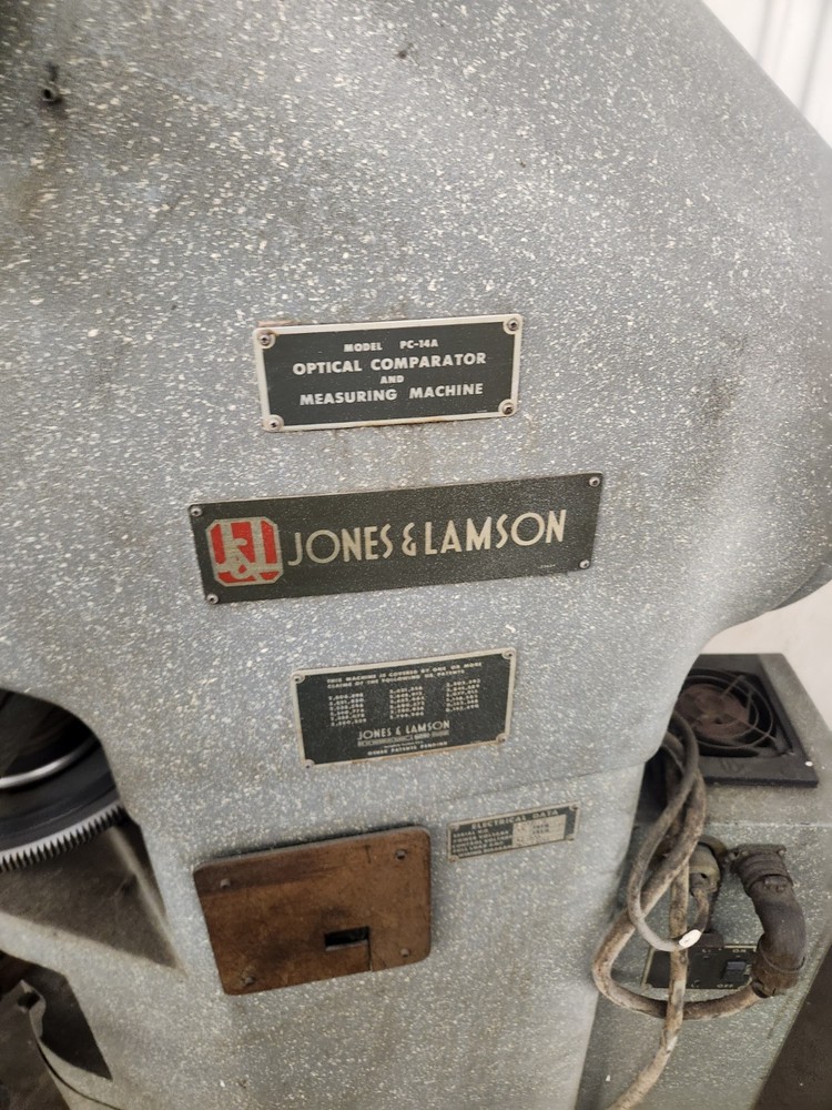 JONES AND LAMSON OPTICAL COMPARATOR MODEL PC-14A