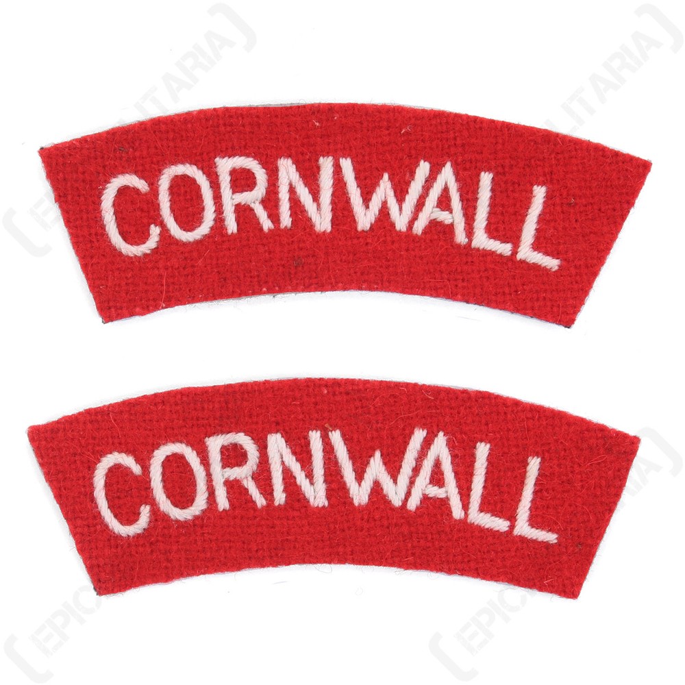 Cornwall Regiment - WW2 Repro Shoulder Title Patch Badge Sleeve Flash Arm Army