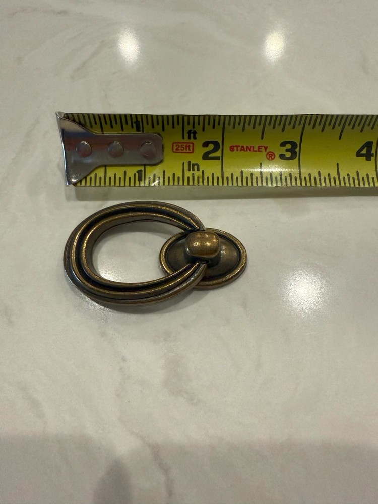 QTY 10 Dresser Drawer Pulls Handles Knobs Drop Pull Ring Antique Bronze