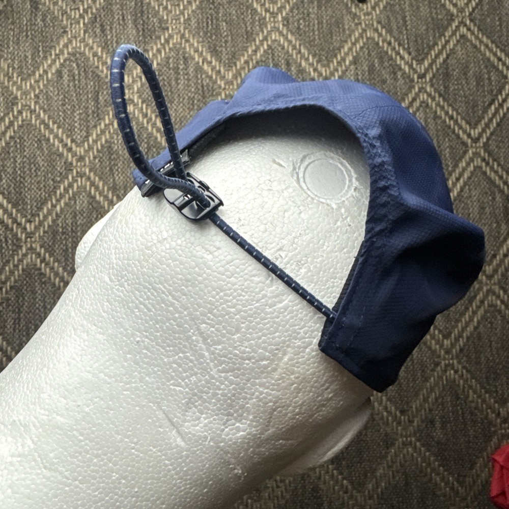 Athleta 5 Panel Ultra Light Run Cap Navy One Size Adjustable Breathable Blank
