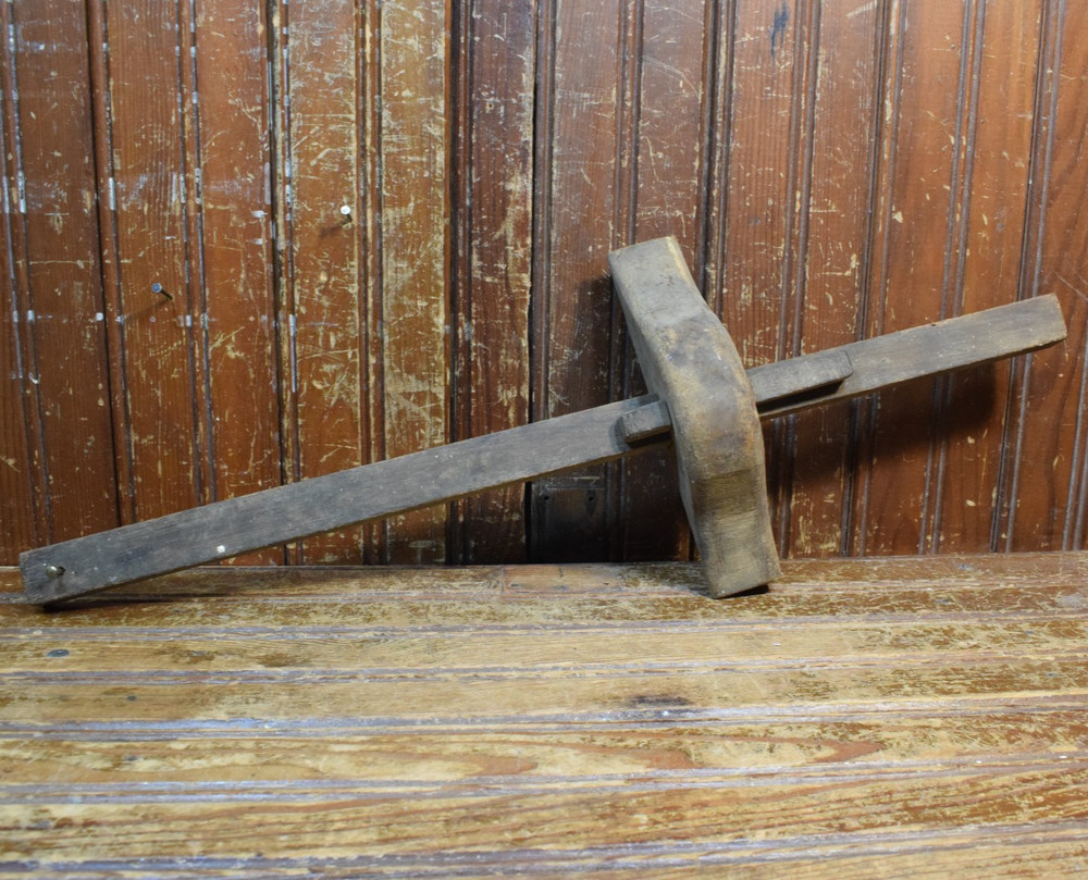 WOOD SCRIB SCRATCH MARKING WOODWORKING TOOL 17" LONG PRIMITIVE SIMPLE FUNCTIONAL
