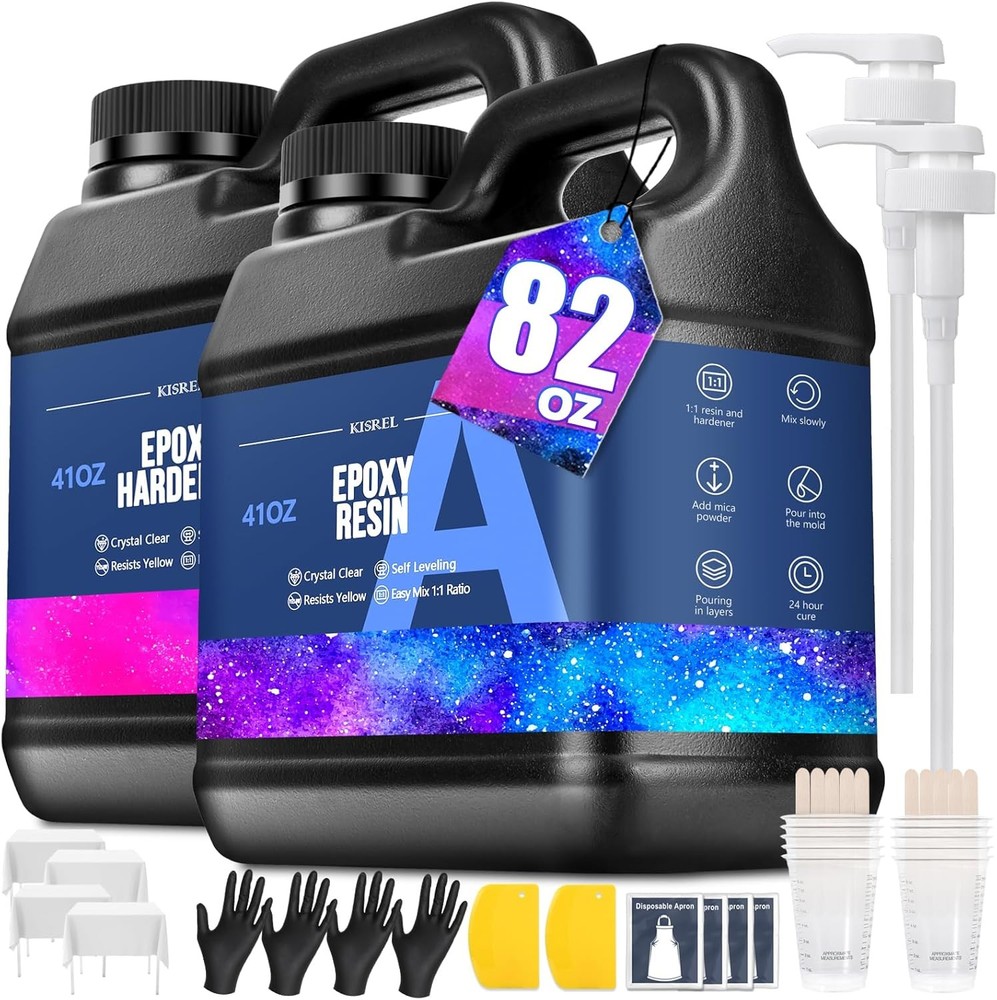 Clear epoxy resin kit for art crafts