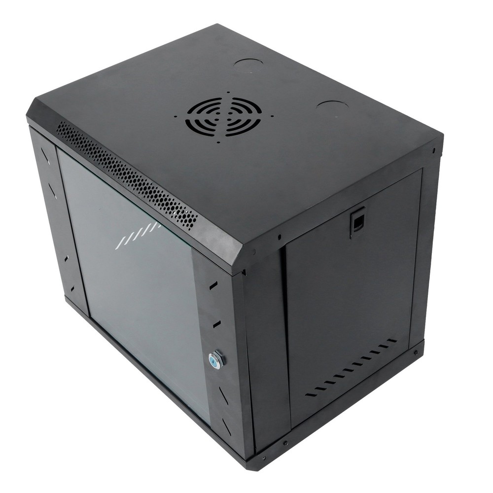 Wall Mount Network Server Rack Cabinet Enclosure 15.5'' Deep Door Lock 9U