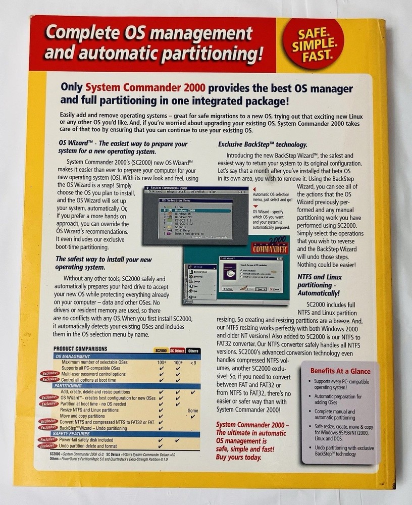 System Commander 2000 User Manual VCOM Partitioning Guide Windows Linux PB Vtg
