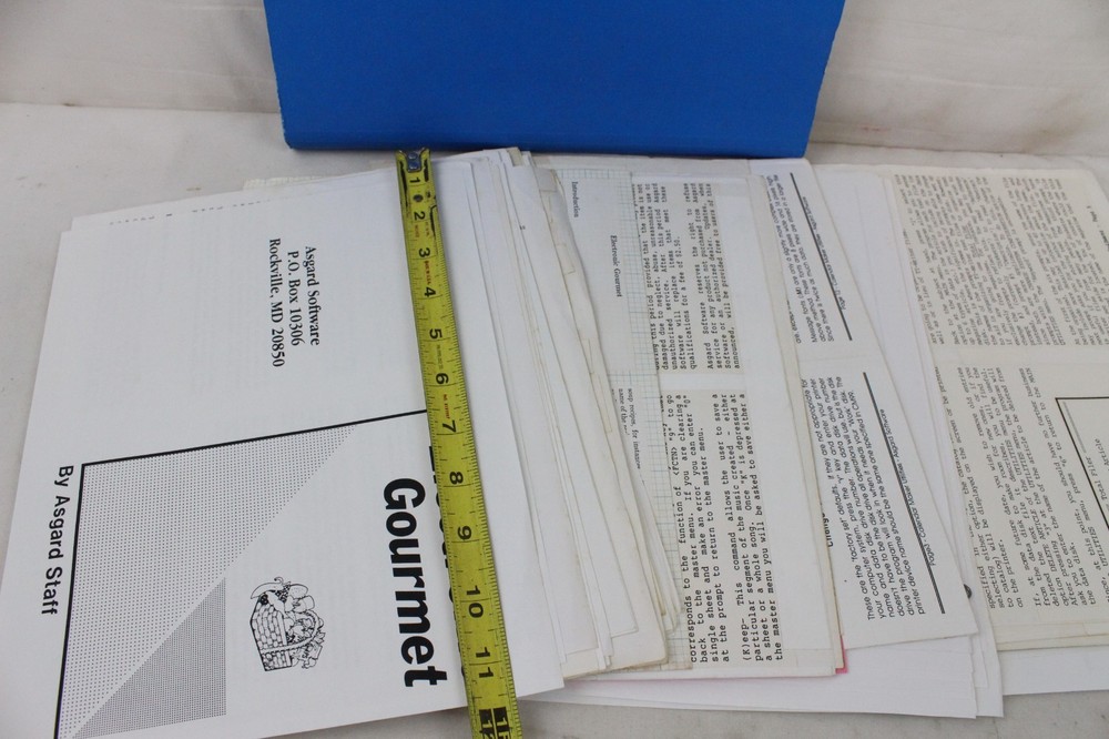 Vintage Computer Asgard Software Original Program Layouts Recipe Writer Gourmet