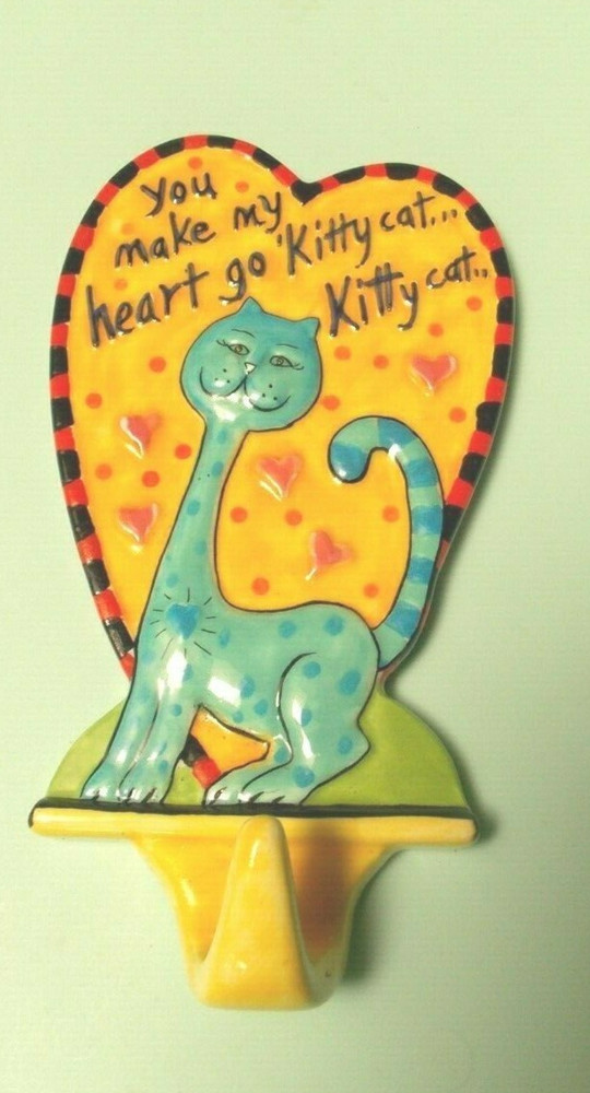 Ceramic Kitty Cat Hook Hanger