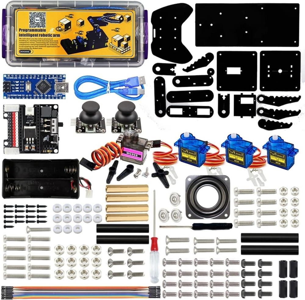 Robotic Arm for Arduino - Step-by-Step Kit for Coding & Electronics Exploration