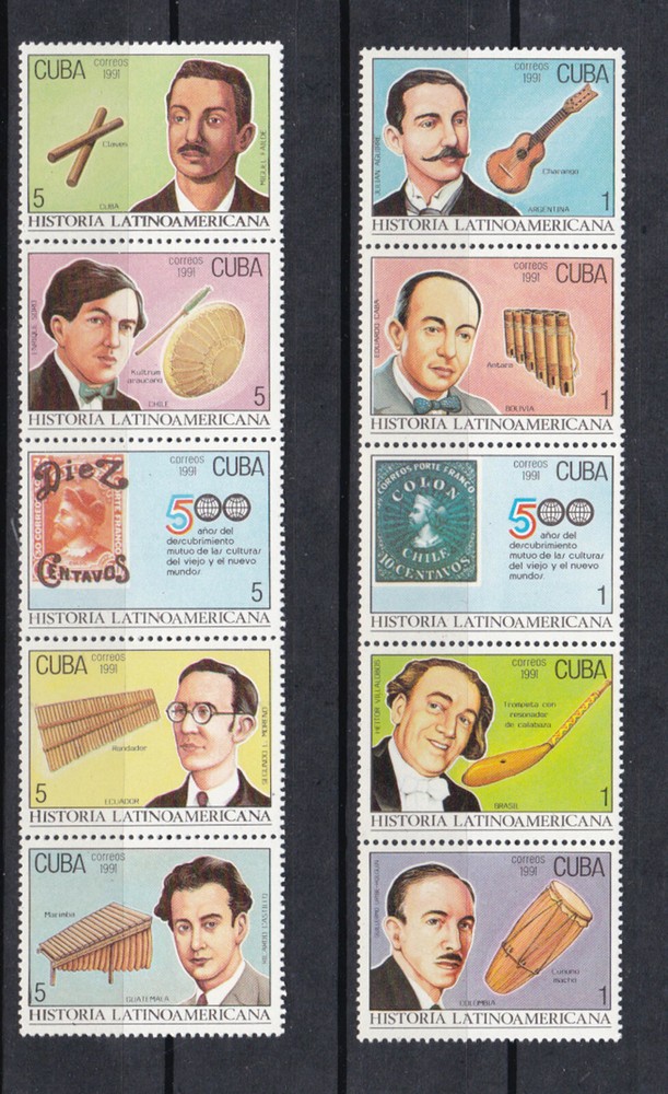 1991 musicians & instruments,set  MNH    s174