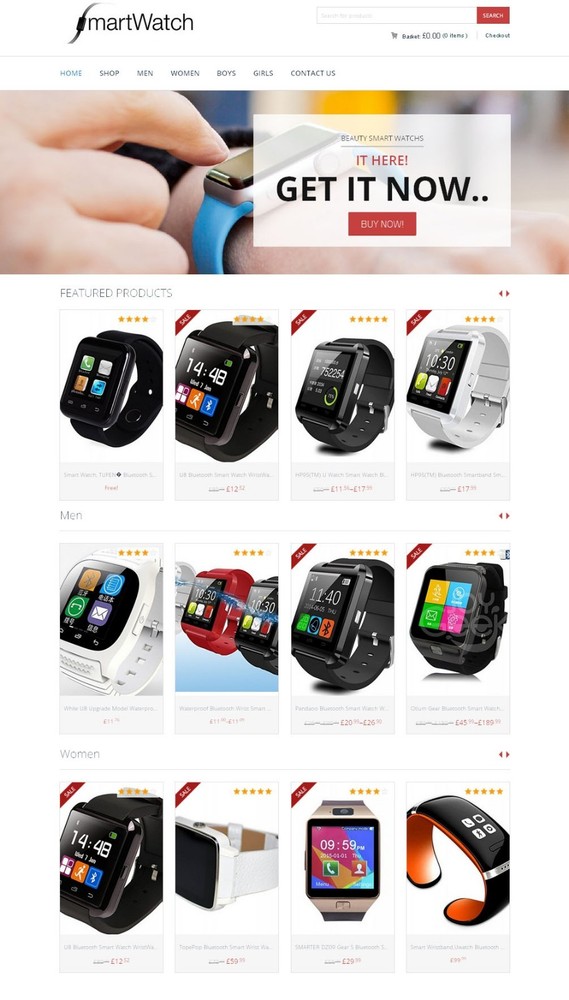 Amazon Affiliate Store - Smart Watch Website + eCommerce
