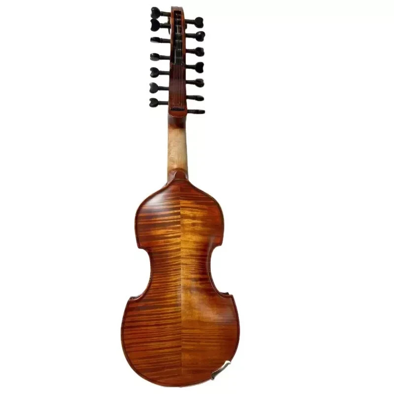 Carved Viola d' Amore, 7×7 string 16" , 14 strings Viola hand made,Copy Medieval