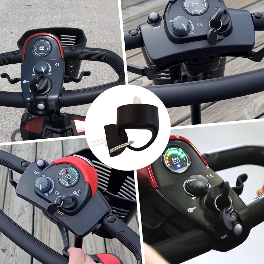 Mobility Scooter Replacement Easy Pull Key Set Compatible with Multiple Models