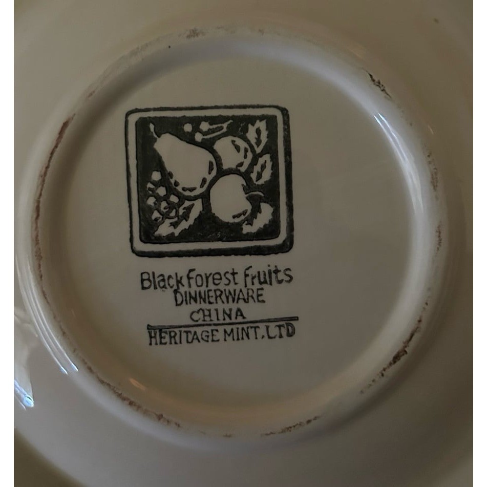 Heritage Mint Ltd Black Forest Fruits Dinnerware China Serving Platter