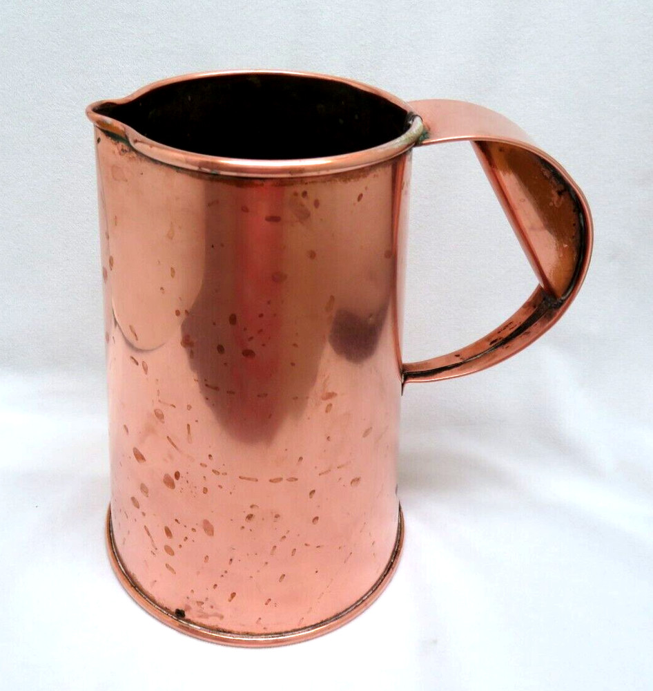 Vintage Copper Pitcher 7 1/2" Tall