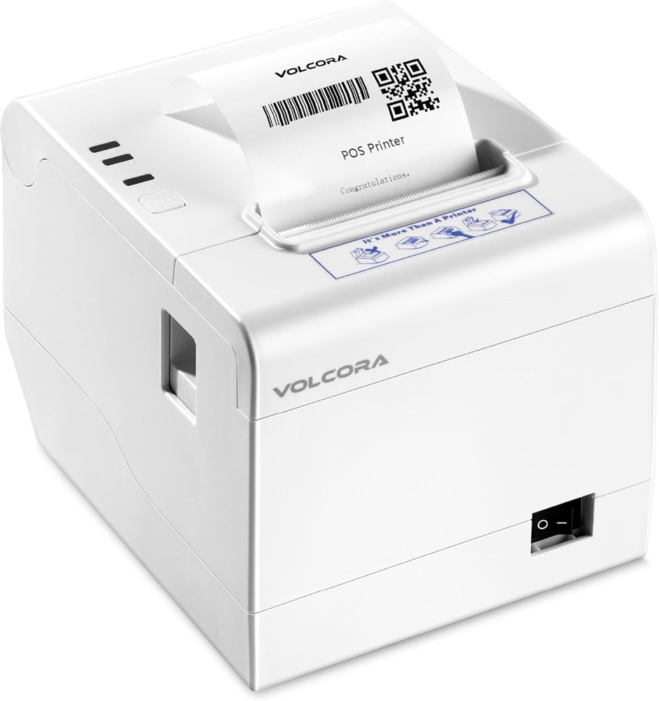 Thermal Receipt Printer, 80mm POS Printer w/Auto Cutter, USB/Ethernet Interface