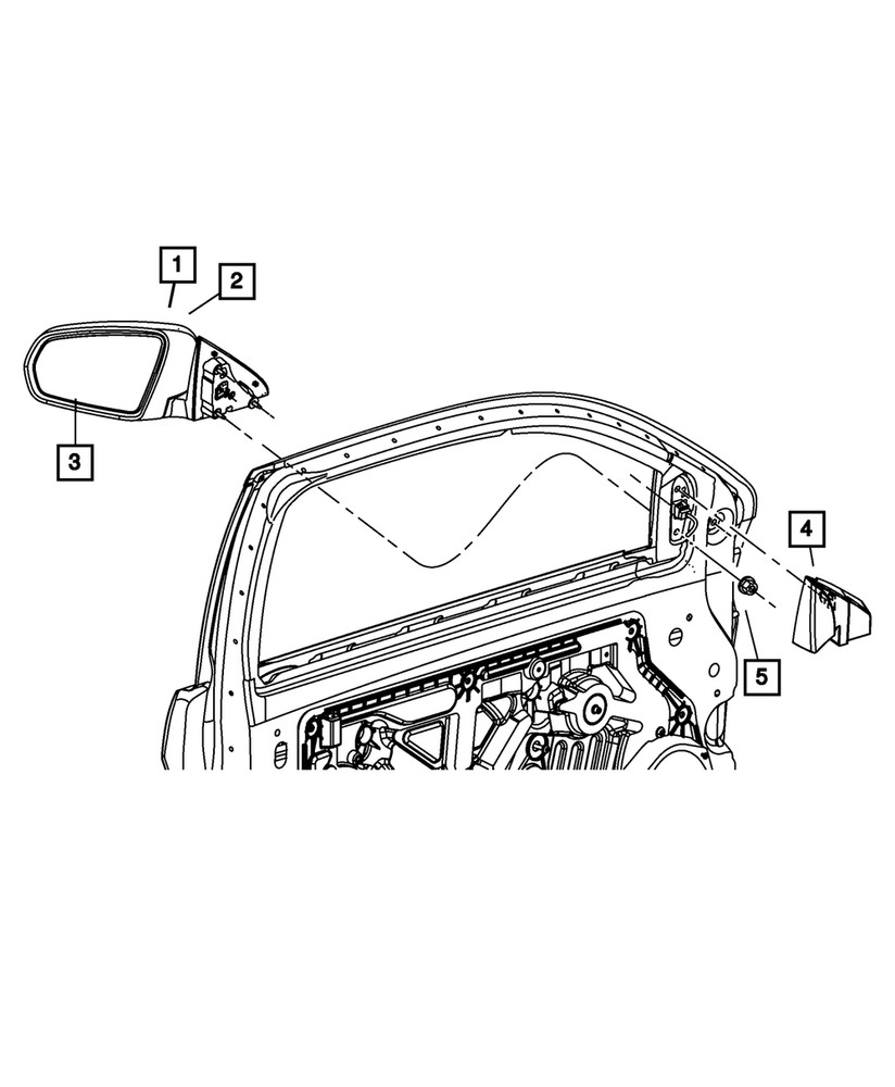 Genuine Mopar Mirror Opening Cover Bezel Left 1CH89DX9AD