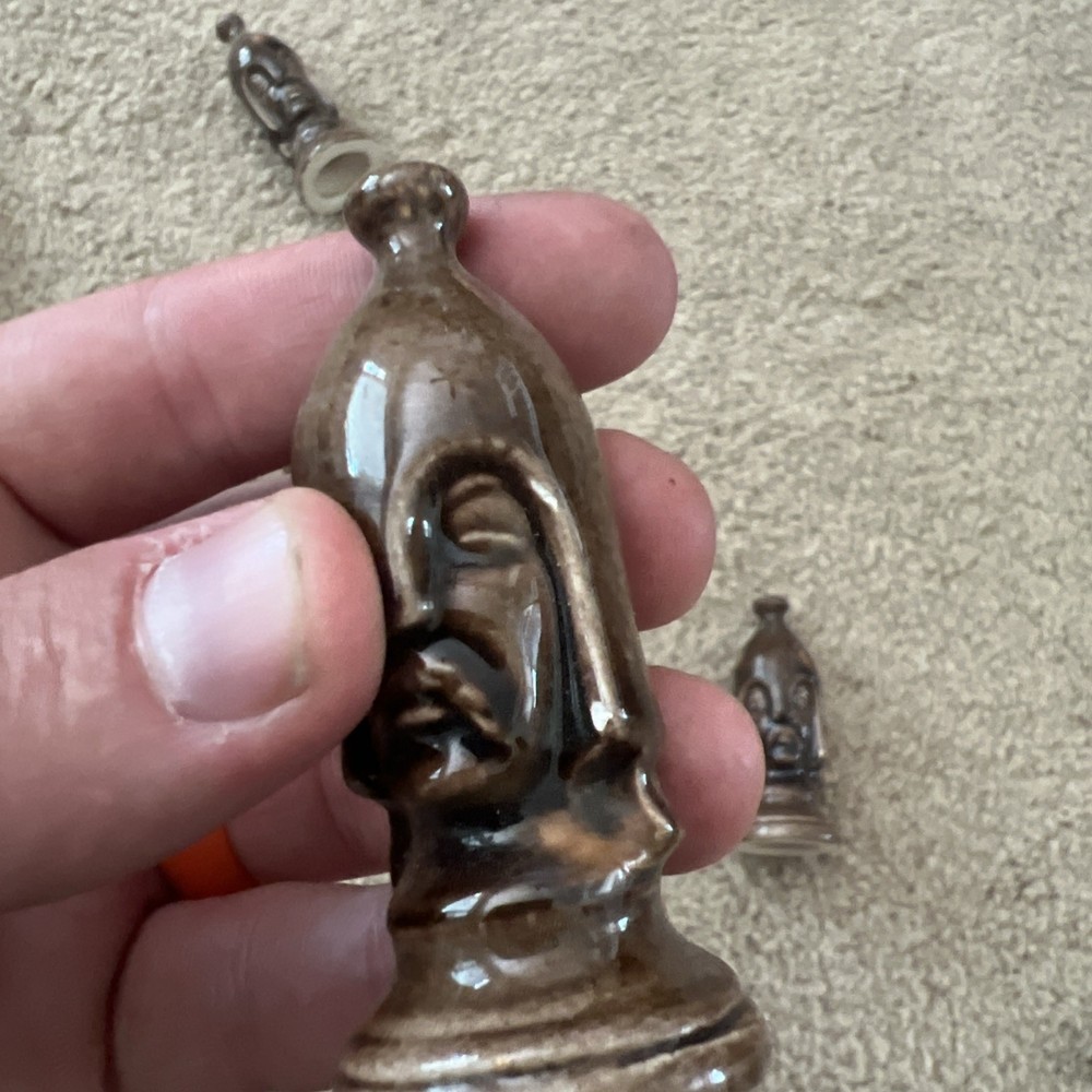 Vintage Duncan Mold Glazed Ceramic Chess Pieces 11