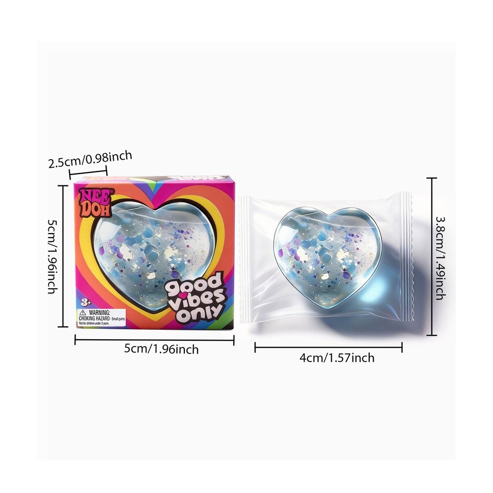 Glitter Heart Squishy Toy