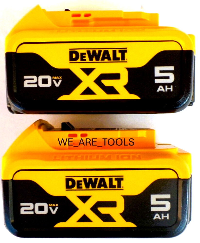 (2) Dewalt 20V DCB205 5.0 AH Batteries BARE For Drill, Saw, Grinder 20 Volt