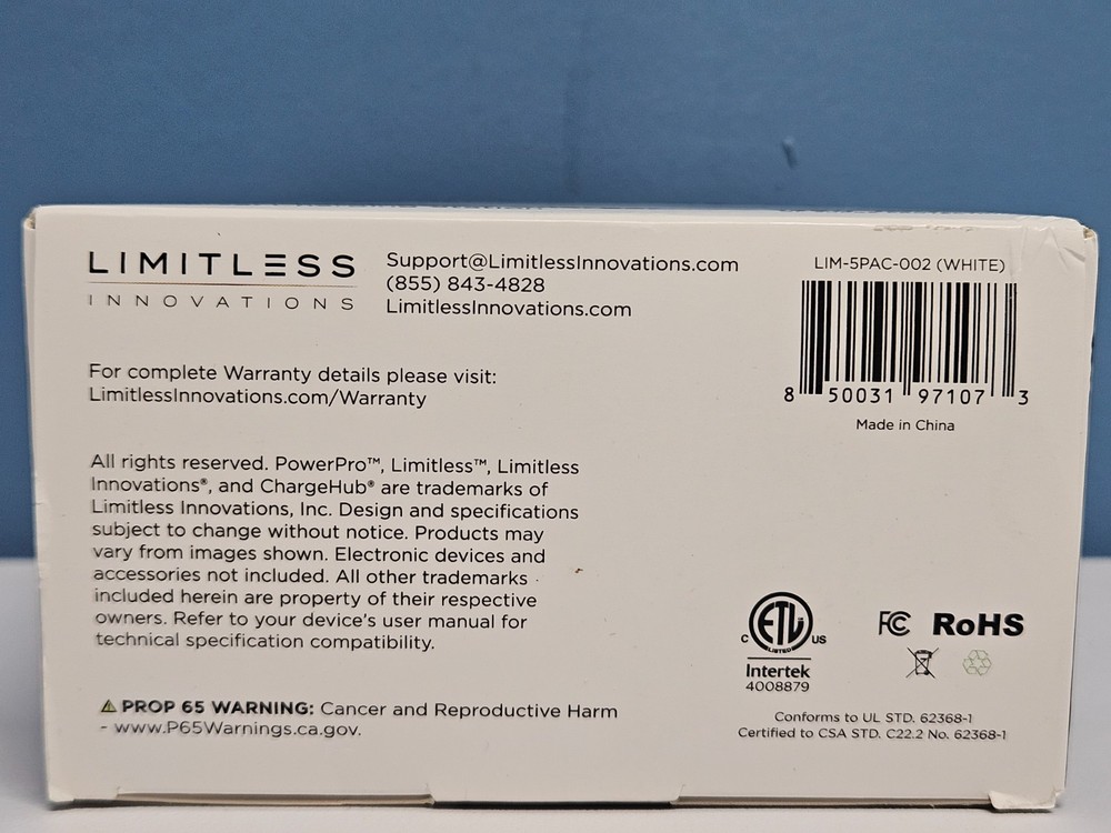 Limitless PowerPro 5-Device Charger Universal Charging Station - New in Open Box