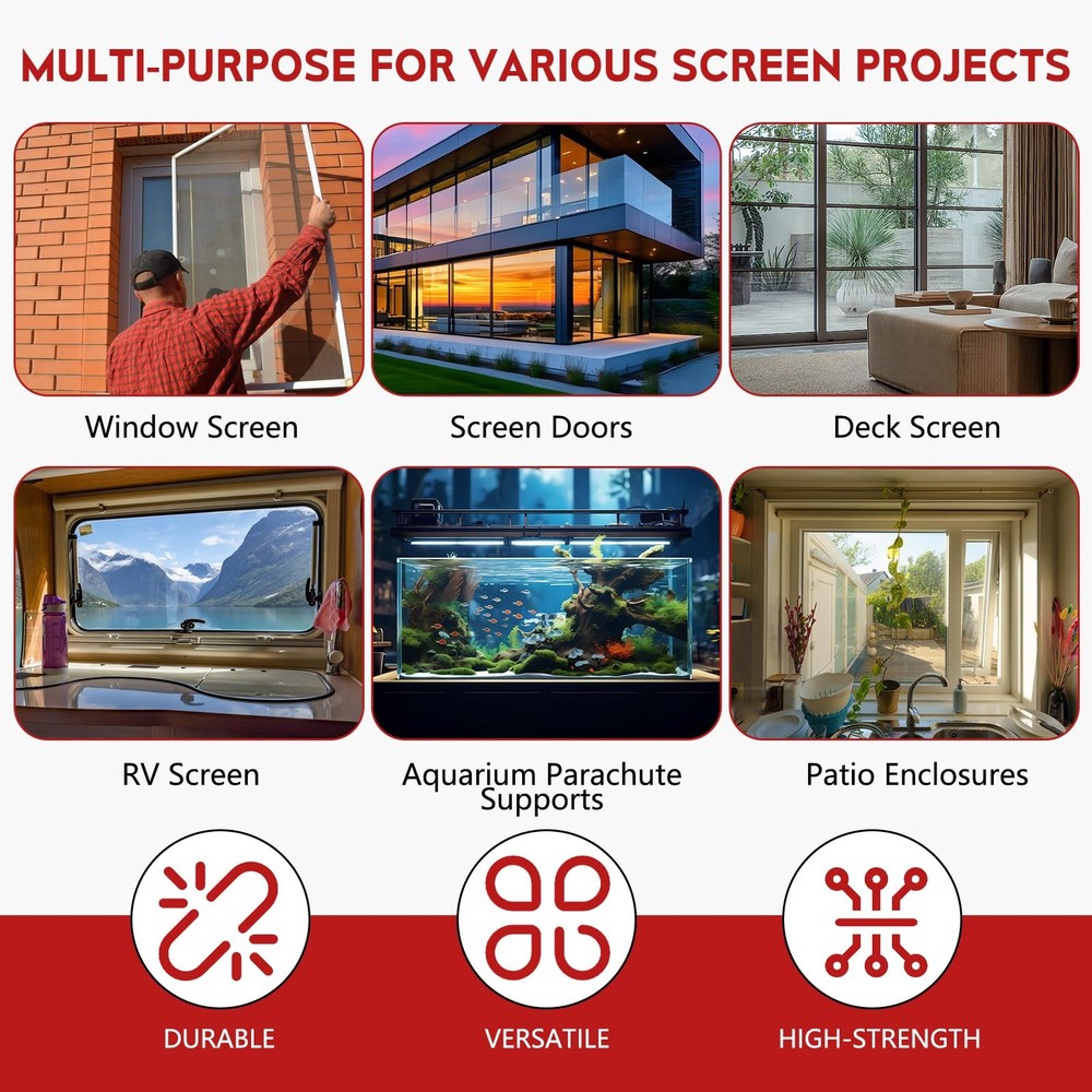 Screen Roller Tool Set with Spline Removal Hook 2pcs Window Screen Roller for