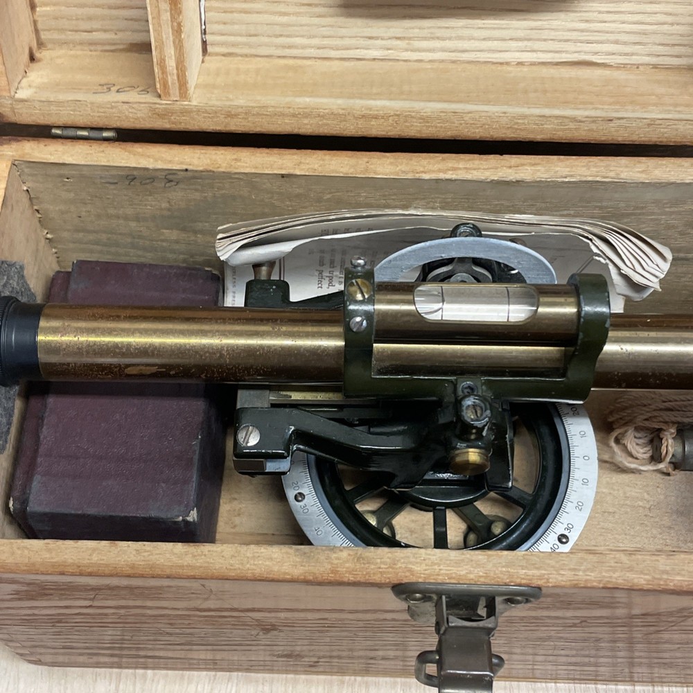 Vintage Brass Plain Utility & Combination Level - Transit w/Compass & Plumb Bob