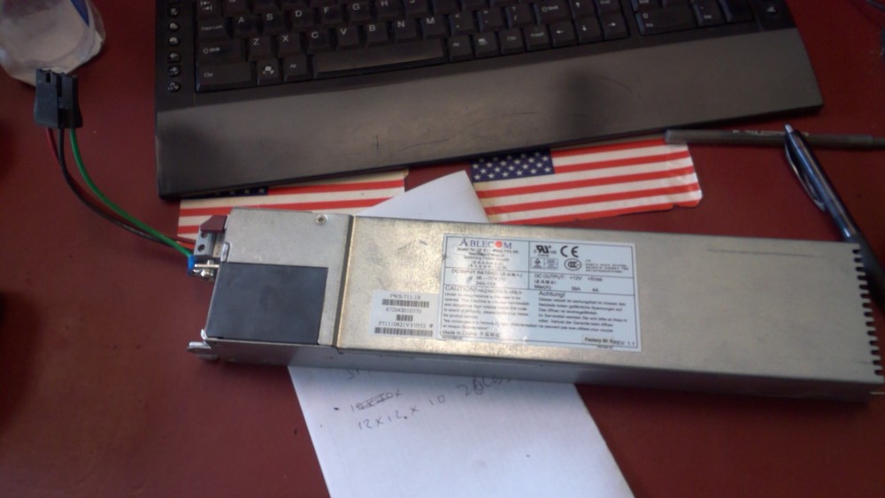 ABLECOM PWS-711-1R SUPERMICRO TELCO SWITCHING REDUNDANT MODULE POWER SUPPLY