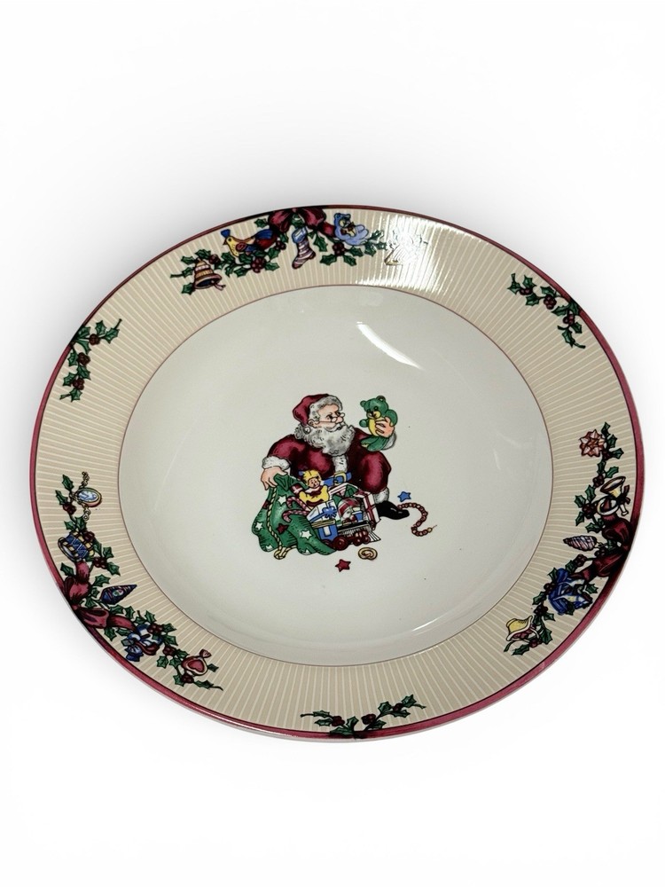 Fitz & Floyd Santa’s List 20pc Christmas Dinnerware Set – Plates & Cups