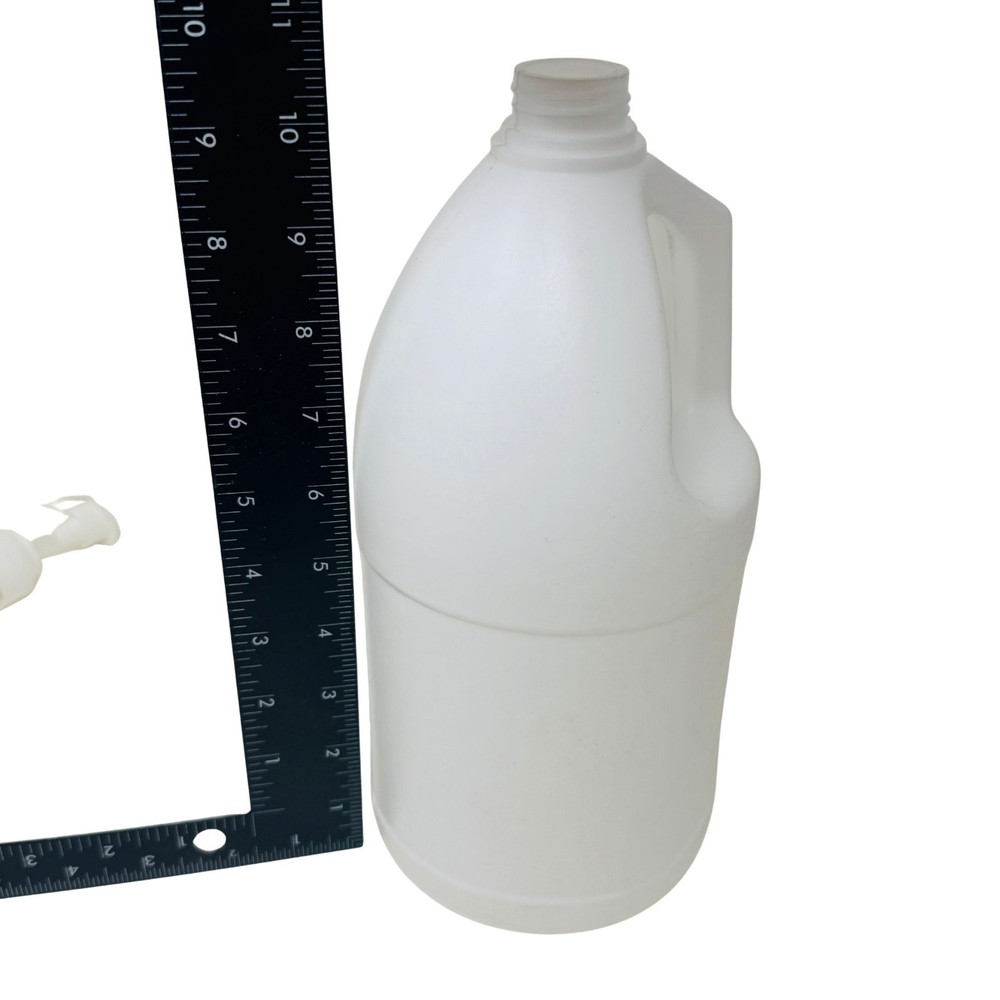 1/2 Gallon Plastic Bottle Jug White with Pump Dispenser – Refillable Container