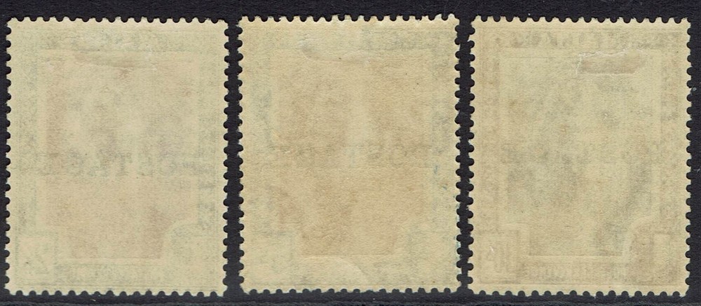 MALTA 1926 POSTAGE OVERPRINTED 'MALTA' 2/6 5/- AND 10/-