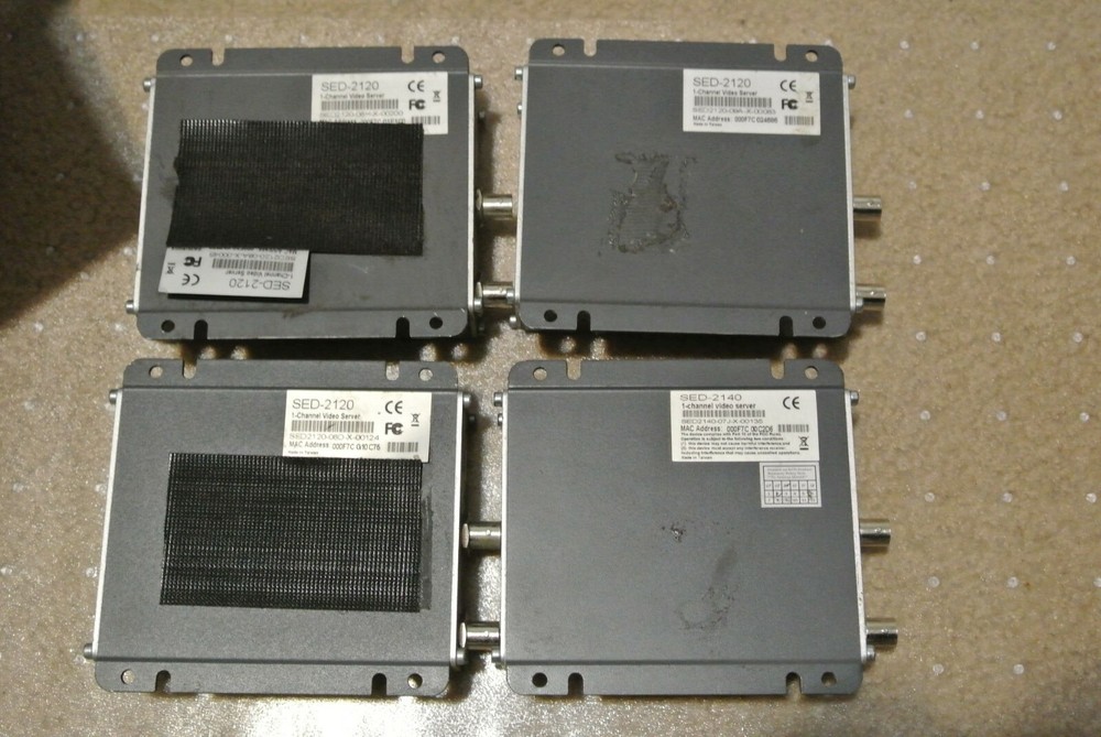 LOT OF 3 ACTi ACD-3100 1-CHANNEL MPEG-4 VIDEO DECODER SECURITY SURVEILLANCE USED