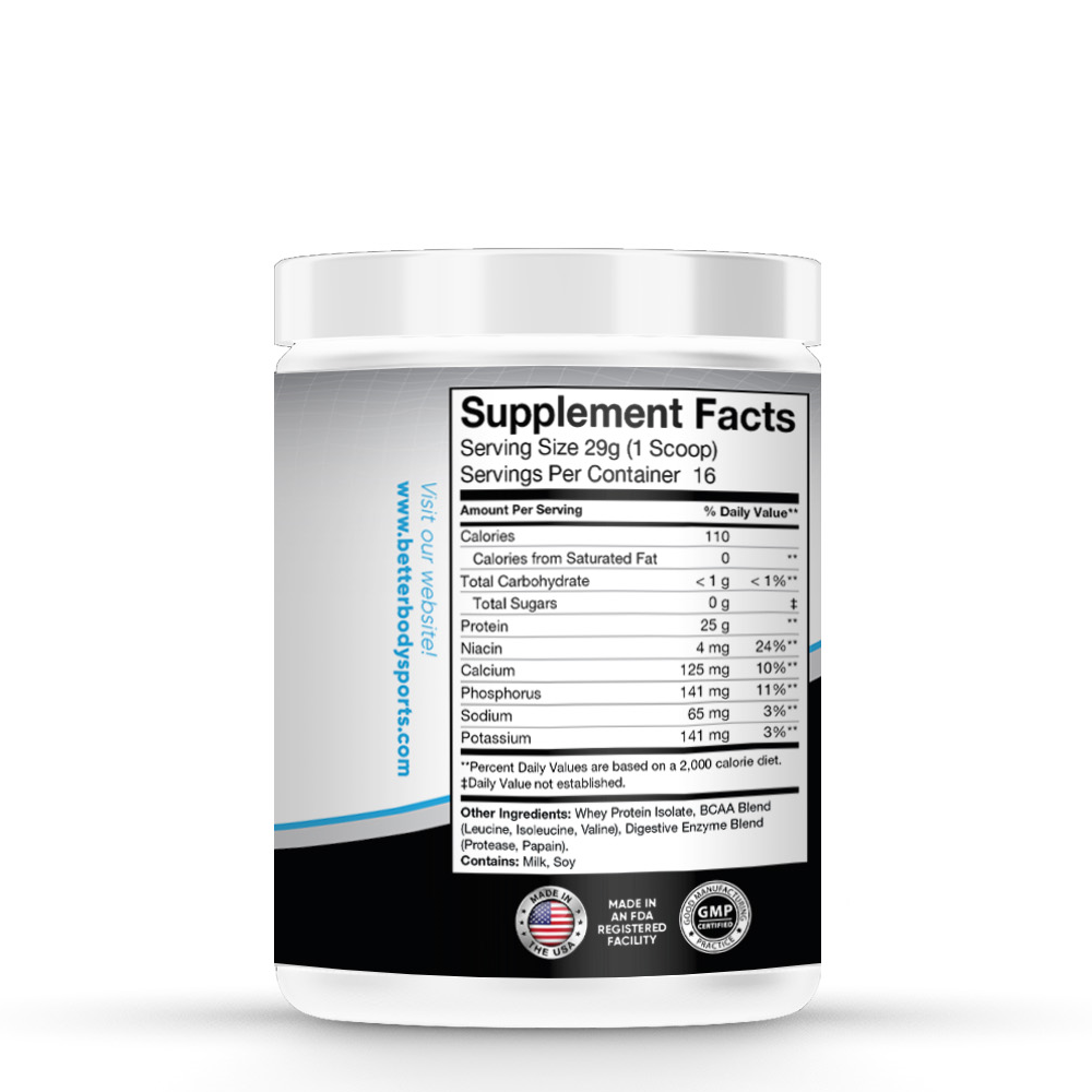 Whey Protein 100% Isolate - Unflavored - 1lb - 16 Servings