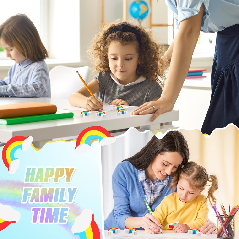 240 Rainbow Erasers - Cute Classroom Erasers for , St. Patrick's Day, Office,...