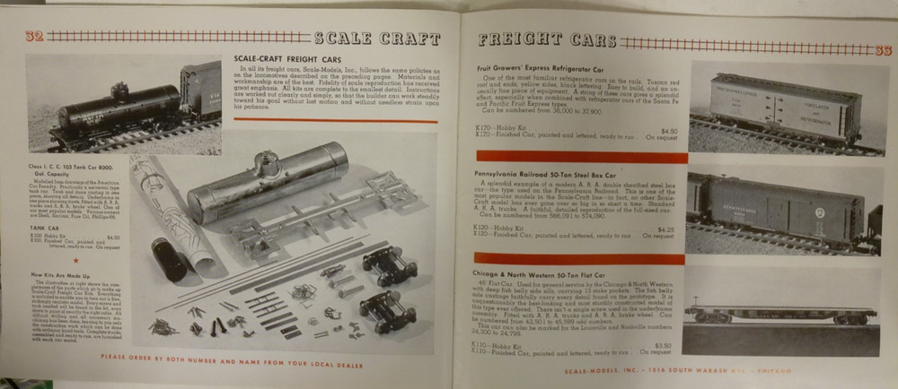 RARE 1937? Scale-Craft Trains Catalog