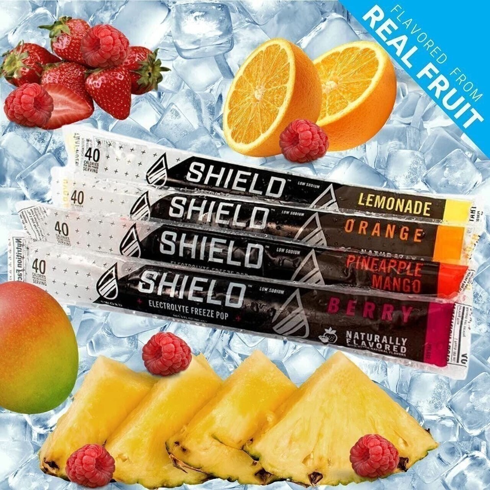 SHIELD Electrolyte Freeze Pop, 3 fl oz., Assorted Fruit Flavors, 36 count