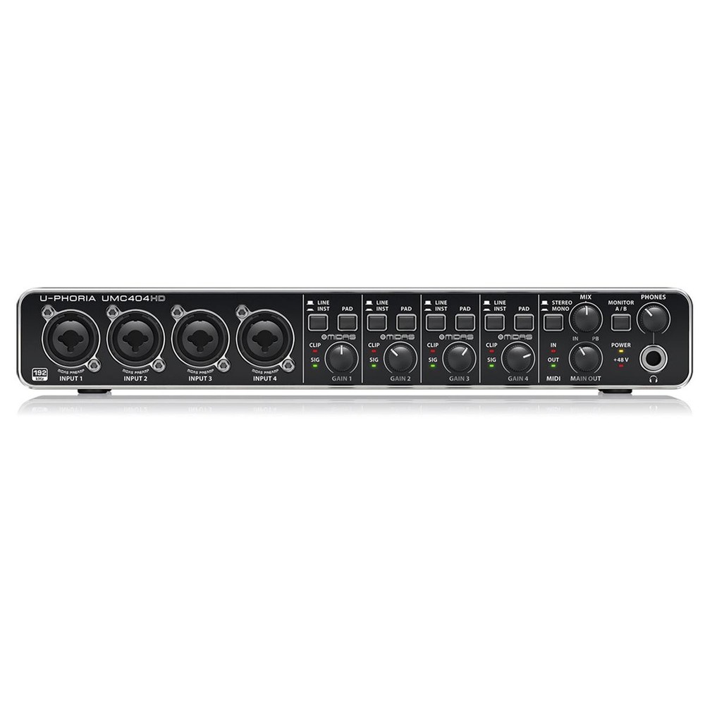 Behringer U-PHORIA UMC404HD USB 2.0 Audio Interface - Bundle With XLR Profession