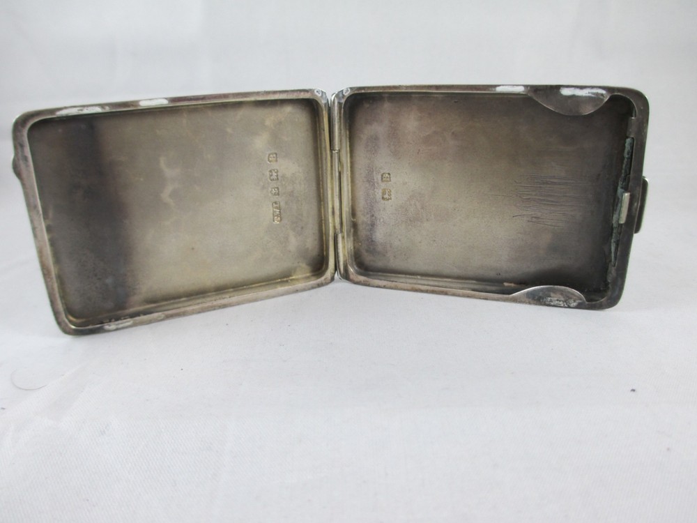 ART DECO SOLID SILVER, GEORGE V MATCH BOOK CASE, THOMAS LACK, BIRM. 1926