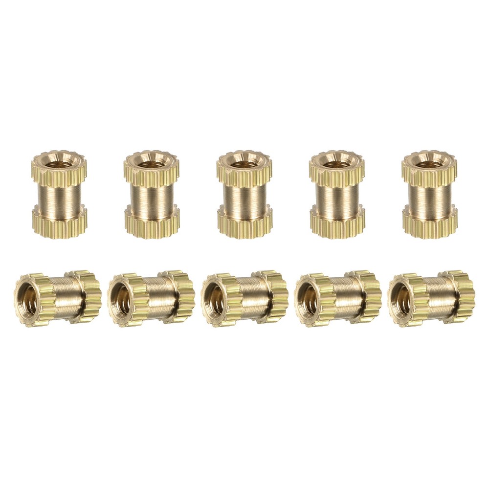 M2x5x3.5mm(IDxLxOD) Knurled Insert Nuts - 200 Pack - Good for Plastic Shells