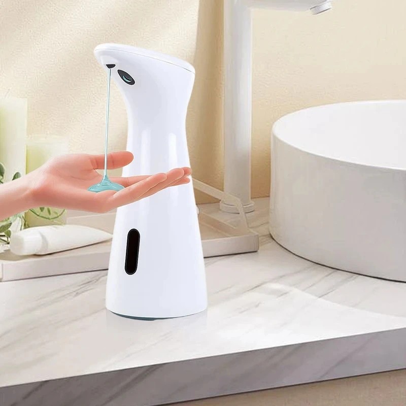 Touchless Automatic Sensor Hand Soap Dispenser White Waterproof ABS Bathroom