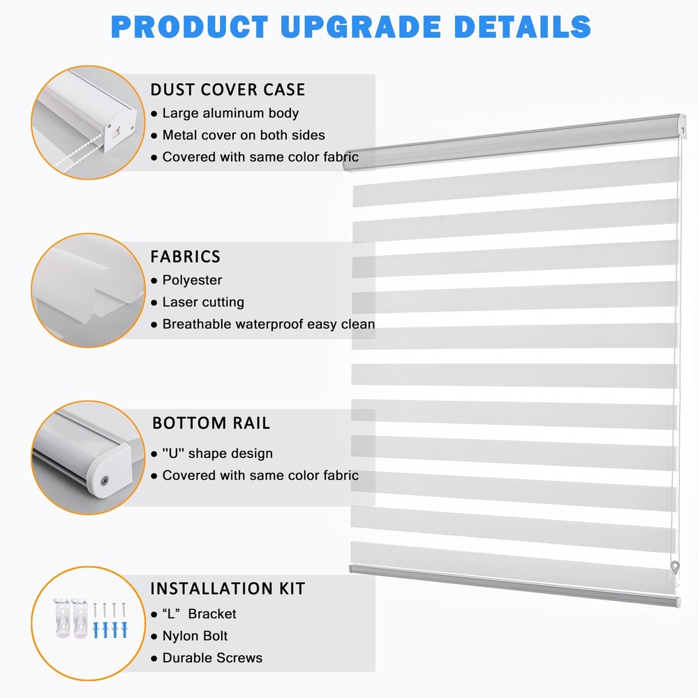 Zebra Shades for Windows Roller Blinds Windows Blinds Blackout Blinds Privacy...