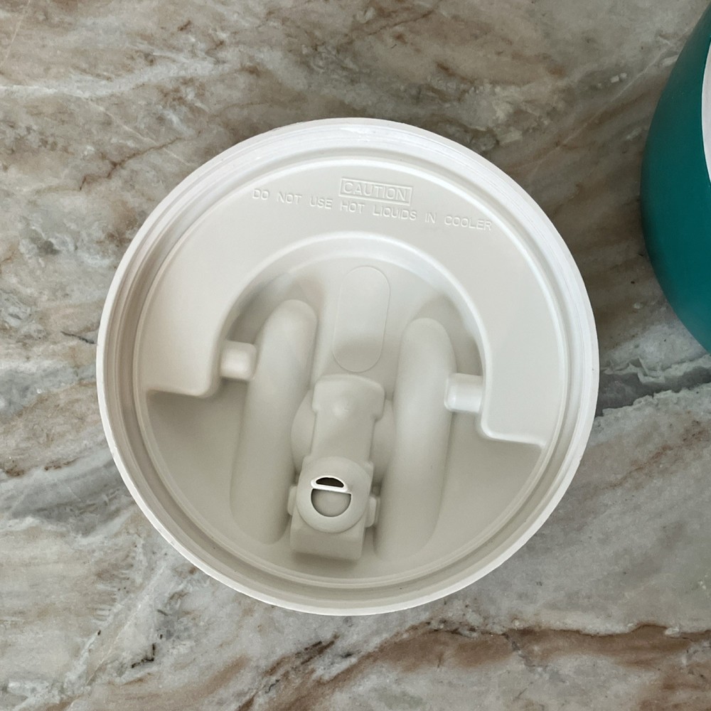 Igloo Water Cooler Jug Teal White Blue Carry Handle Plastic