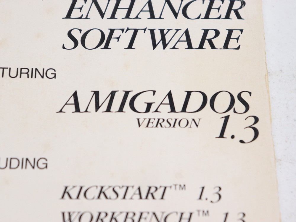 Commodore Amiga Enhancer Software Manual for AmigaDOS Version 1.3