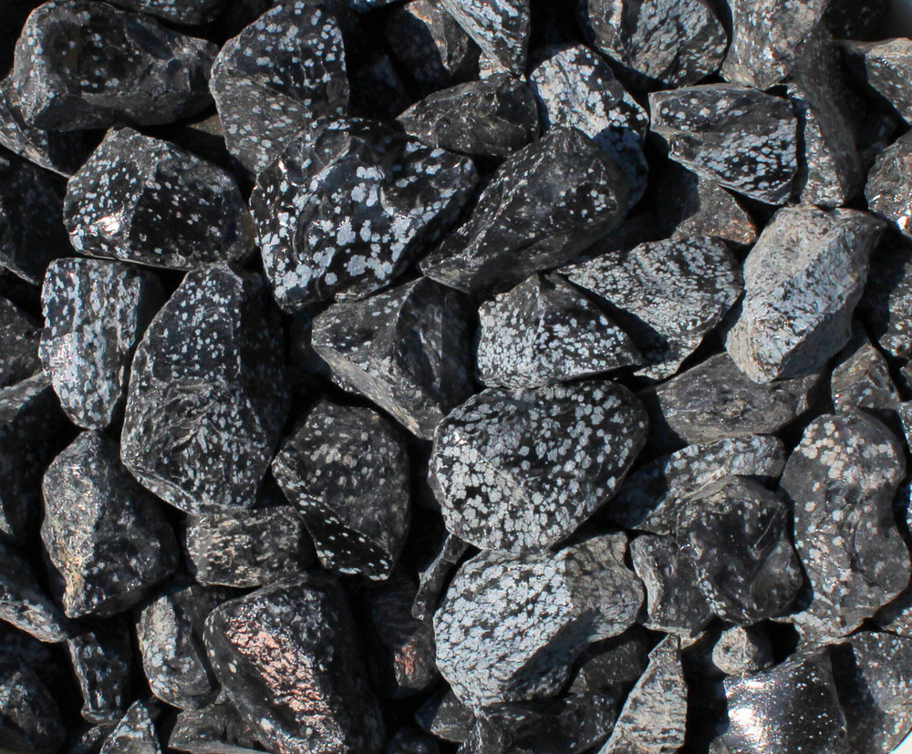 Snowflake Obsidian - Rough Rocks for Tumbling - Bulk Wholesale options