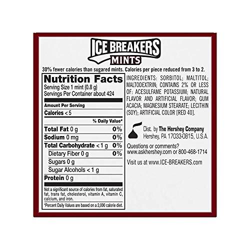 Ice Breakers Sugar Free Mints, Cinnamon, 1.5 Ounce (Pack of 8)