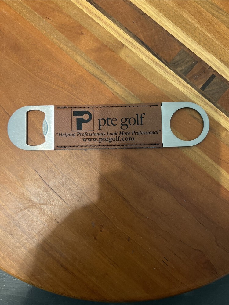 Leather PTE Golf Advertisement 7” Bottle Opener