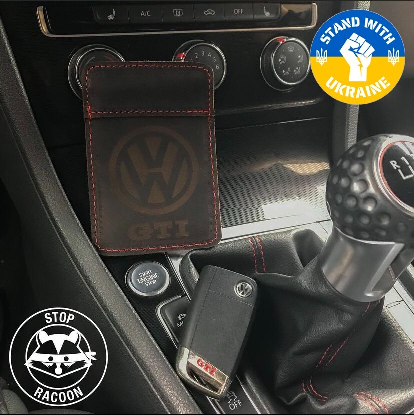 rfid car key case leather