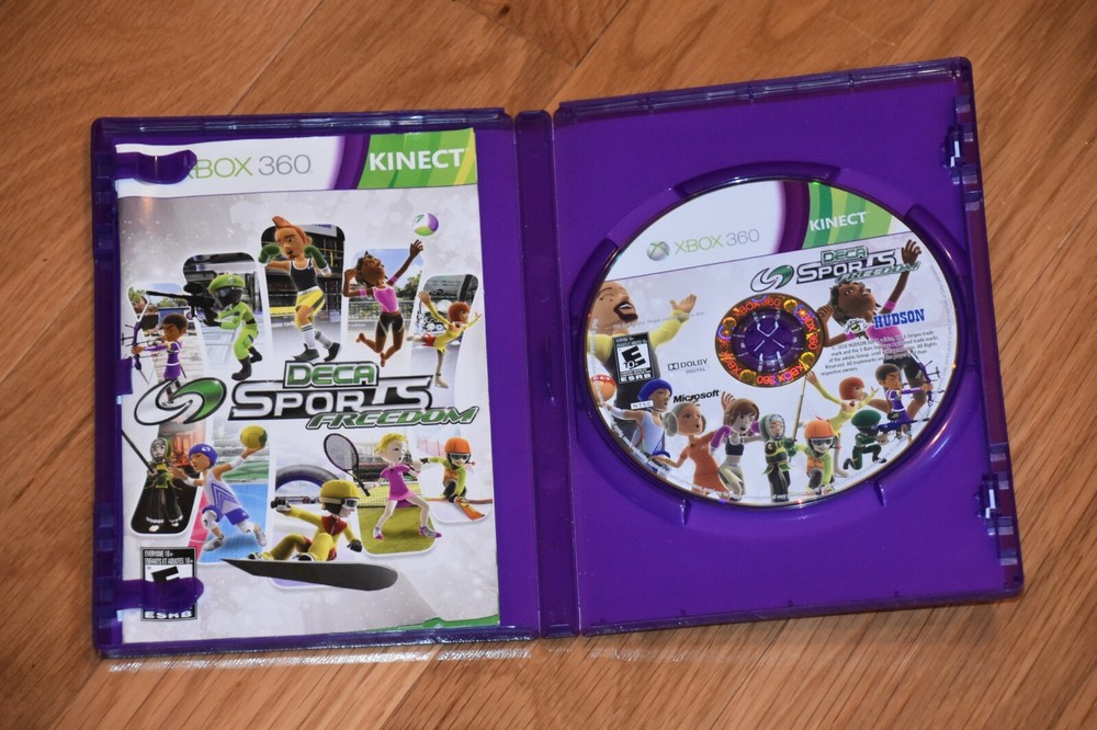 Microsoft Xbox 360 Black Kinect Motion Sensor Bar 7 Games Bundle Lot - Tested!